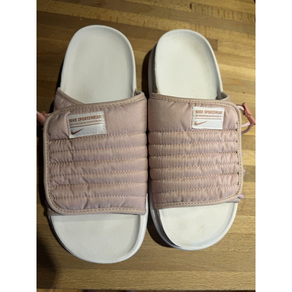 Nike Asuna Slide 2 footwear sandals DH8469 600 Women size 10 Pink Oxford Quilted